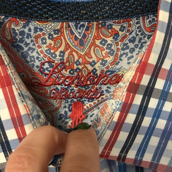 Luchiano Visconti Plaid Button Down Shirt - Picture 3 of 6
